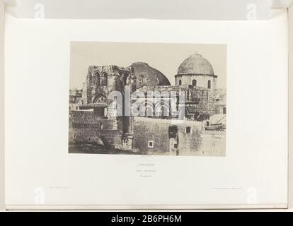Gezicht Op De Heilig-Grafkerk Te Jeruzalem Jérusalem / Saint Sépulcre / Vue Générale Fabricant : Photographe : Auguste Salzmanndrukker Louis-Désiré Blanquart-Evrard Éditeur : Gide Et J . Baudry Dating: 1854 - 1856 Caractéristiques physiques: Papier sur carton matériau: Papier photo papier, carton technique: Sel print dimensions: Photo: H 167 mm × W 233 mm Sujet: Noms ou bâtiments historiques, sites, rues, etc. (Avec NOM) noms de villes et villages ( avec NOM) église (extérieure) Où: Saint-Sépulcre Banque D'Images