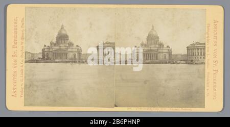 Vue sur la cathédrale Saint-Isaac de l'autre côté de la Neva à Saint-PetersburgPetrowskiplatz von Wassili-Ostrow (titre) Type de bien: Stéréo photo Numéro de l'article: RP-F F07504 Inscriptions / marques: Numéro, recto, imprimé ' 98.'opschrift, recto, imprimé: 'Ansichten von St-Petersburg.' Fabricant : photographe: L. Gobuilding (maison d'édition) Linde & Co. (Sophus Williams), E. (indiqué sur l'objet) Fabrication De Lieux: Photographe: St. Petersburg Éditeur: Berlin Dating: CA. 1850 - ca. 1880 Caractéristiques physiques: Albumen matière d'impression: Papier carton technique: Albumine pression dimensions Banque D'Images