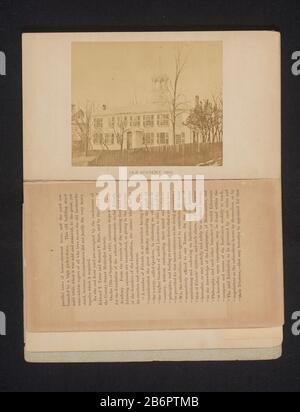 Gezicht op de eerste locatie van de Friends Academy à New Bedford, Massachusetts Old Academy 1810 (objet titel op) vue du premier emplacement de l'Friends Academy à New Bedford, Massachusetts Old Academy. 1810 (titre objet) Type d'objet: Objet Numéro de page: RP-F-2001-7-1433-2 Fabricant : photographe: Anonyme date: CA. 1871 - en 1876 ou en avant matériau: Papier photo technique: Pression d'albumine dimensions: Photo: H 109 mm × W 132 mmTroelichtingFoto recto page 4. Objet: Éducation scolaire, enseignement de l'architecture civique; édifices; logements Banque D'Images