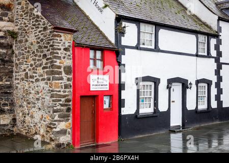 La Plus Petite maison officielle en Grande-Bretagne, Conwy, Pays de Galles, Royaume-Uni Banque D'Images