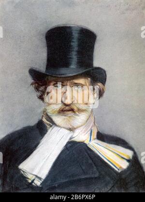 Giuseppe VERDI (1813-1901) compositeur d'opéra italien vers 1885 Banque D'Images