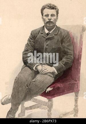 Guy de MAUPASSANT (1850-1893) romancier et poète français. Banque D'Images