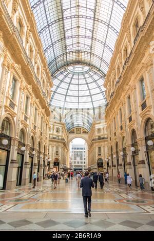 Galleria Vittorio Emanuele II, Milan, Italie Banque D'Images