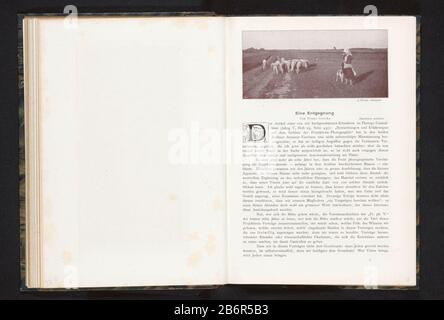Gezicht op een kudde schapen met herder in het weiland vue d'un troupeau de moutons avec un berger dans le pâturage Type d'objet: Photomécanique imprimer page Numéro d'article: RP-F 2001-7-968-3-38 Fabricant : Photographe: A. Wande (bâtiment classé) clichémaker: Riffarth & Co Meisenbach (lieu de fabrication possible: Berlin Date: Vers 1895 - ou pour 1900 matériau: Technique du papier: Autotypique Dimensions: Imprimer: H 68 mm × W 145 mmToelichtPrent sur une page 46. Sujet : bergers, herdsman, herdswoman, berger, bergers, lâches, troupeau, etc Banque D'Images