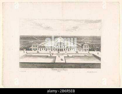 Gezicht op een landhuis Faisanerie, proche de Potzdam (objet titel op) vue sur une maison de campagne allemande , près de Potsdam. En bas à droite numérotée 1. Fabricant : printmaker: Éditeur anonyme: Johann Gottfried Böck (propriété listée) fournisseur de privilèges inconnu (propriété listée) Lieu de fabrication: Augsburg Date: 1751 - 1808 matériau: Technique du papier: Gravure Dimensions: Bord de la plaque: H 293 mm × W 456 mm Objet: Palais où: Potsdam Banque D'Images