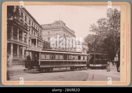 Gezicht op een straat is Wiesbaden met een tram Wiesbaden - Villa Nassau (objet titel op) Die Rheinlande (objet serietitel op) Gezicht op een straat is Wie: Sbaden met een trambaden - Villa Nassau (objet titel op)Die Rheinlande (objet servietitel op) Type d'objet : kabinetfotessefecomuk: RP-F-00-799 Inscriptions / Merken: Nummer, recto, gedrukt: «796.’naam, verso, gestempeld: «Vosmaer» Fabricant : vervaardiger: Anoniemuitgever: Römmler & Jonas (vermeld op object)Plaats fabricación: Vervaardiger: Wiesbadenuitgeever matériel: Dresden: 1889 paper: 1889 Banque D'Images