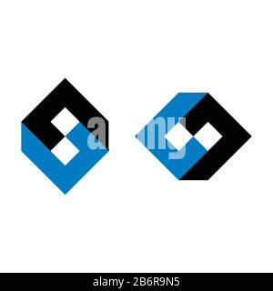 Diamond Shape L Lettre Logo Modèle Illustration Design Illustration Design. EPS vectoriel 10. Banque D'Images