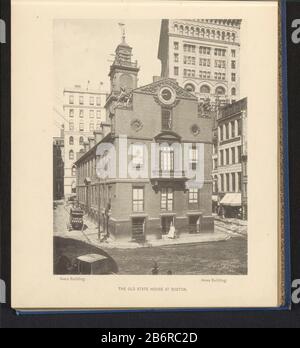 Gezicht op het Old State House à Boston The Old State House à Boston (objet op de titre) vue de l'ancienne maison d'État à BostonThe Old State House à Boston (objet de titre) Type de bien: Photo-mécanique imprimer page Numéro d'article: RP-F 2001-7-996-17 Inscriptions / marques: Inscription, recto imprimé: Sears Building. Ames Building.' Fabricant : créateur: Fabrication anonyme de lieux: Boston Date: CA. 1883 - ou 1893 matériel: Papier technique: Mesures de la pression lumineuse: Imprimé: H 191 mm × W 145 mm Objet: Gouvernement, fonction publique où: Ancienne Maison d'État Banque D'Images