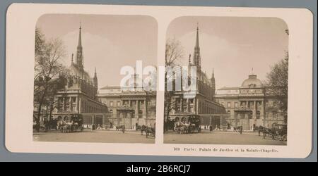 Gezicht op het Paleis van Justitie en de Sainte-Chapelle te Parijs Paris Palais de Justice et la Sainte-Chapelle (objet titel op) vue sur le Palais de Justice et la Sainte-Chapelle à Paris Palais de Justice et la Sainte Chapelle (objet title) Type de bien: Photo stéréo Numéro d'article: RP-F 00-8919 Inscriptions / marques: Inscription , recto, imprimé: 'NPG'nummer, recto, imprimé:' 169' Fabricant : photographe: Neue photo Gesellschaft (propriété cotée) Lieu de fabrication: Paris Date: Le ou après 1895 - vers 1905 matériau: Technique du papier carton: Gélatine argent imprimé dimensions: Banque D'Images