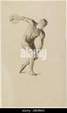 Gipsmodel van Discuswerper Plaster Model Discus Thrower Type d'objet: Dessin Numéro d'objet: RP-T 1962-224 Fabricant : artiste: Jan Veth Dating: 1874 - 1925 Caractéristiques physiques: Crayon, stylo et pinceau en matière brune: Crayon à encre de papier technique: Stylo / pinceau dimensions: H 333 mm × W 203 mm Objet: Pièce de sculpture, reproduction d'un morceau de sculpture, révéals ou objets de lancer de disque et objets faits par l'homme (BOLUS DISCO) (BOLUS DISCO) Banque D'Images