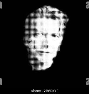 Illustration du motif de David Bowie Banque D'Images