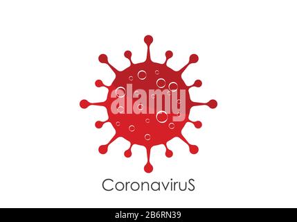 Illustration vectorielle du symbole du logo des cellules du virus Corona. Illustration de Vecteur