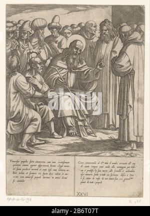 H Antonius voorspelt zijn eigen dood Het leven van de heilige Antonius de Grote (serietitel) à 105 ans, St. Anthony prédit sa propre mort à ses frères. Texte italien et latin dans deux colonnes de l'ondermarge. Fabricant : printmaker Antonio Tempesta à la murale: Niccolò Circignaninaar peinture de Giovanni Battista Lombardelliuitgever: Giovanni Orlandiverlener de privilège inconnu dédié à: Cinzio Passeri Aldobrandiniopgedrnagen par Antonio Tempesta Place fabrication: Printmaker Italie à peindre de Rome à la fresque de Rome Éditeur: Rome Dédié à l'Italie commandé par: Italie Banque D'Images