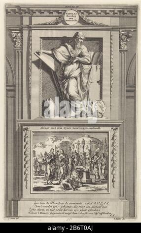 L'Antioche Sainte Babylas étudier un livre, prendre un stylo et un comprimé dans l'attaque. Babylas se trouve sur un piédestal Où: À l'avant se beheading et a apporté ses trois enfants dans la photo. Imprimer le centre du haut marqué: II: Partie du Pag. 285. Fabricant : printmaker Jan Luyken (bâtiment classé) printmaker: Zacharias Chatelain (II) (bâtiment classé) dans le dessin: Jan Goeree (propriété cotée) écrivain: François Halma (bâtiment classé) Éditeur: François Halma Lieu de fabrication : Amsterdam Date: 1698 Caractéristiques physiques: Gravure et engrissement d'un matériau: Technique du papier: Gravure / engrissement (impression) Banque D'Images