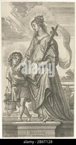 H Johanna van Valois La Sainte Joanna de Valois, couronnée et avec un crucifix entre les mains, recevra un anneau de l'enfant, qui un panier avec la passion met en oeuvre le vasthoudt. Fabricant : Print Maker: Reiner of Persijn (indiqué sur l'objet) à dessin de: Theodoor de Thulden (indiqué sur l'objet) éditeur: Gaspar Huybrechts (classé) lieu de fabrication: Gouda Dating: 1623 - 1668 Caractéristiques physiques: Matière automobile: Papier technique: Engrara (processus d'impression) Dimensions: Feuille: H 260 mm × W 138 mm Objet: Femme saint-christ-enfant portant les instruments ou la PassionWie Johanna France Banque D'Images
