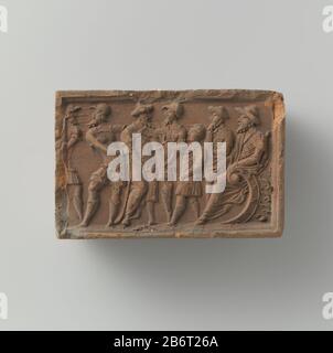 Haardsteen a rencontré voorstelling van Daniël, die de beide ouderlingen de geschiedenis van Suzanna afzonderlijk aan een verhoor onderwerpt. Fabricant : vervaardiger: AnoniemPlaats fabrication: Zuidelijke Nederlanden (mogelijk) Dating: CA. 1550 - ca. 1600 kenmerken physique: Aardewerk matériau: Aardewerk Dimensions: H 10,5 cm. (Overgenomen it het inventoriarisboek.) × b 15 cm. (Overgenomen it het inventoriarisboek.) × d 5,5 cm. (Overgenomen uit het inventoriarisboek.) SubjectDaniel interroge les aînés séparément Banque D'Images