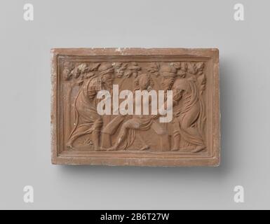 Haardsteen a rencontré voorstelling van de badende Suzanna, die wordt benaderd porte de twee ouderlingen Haardsteen a rencontré voorstelling van de badende Suzanna, die wordt benaderd porte de twee ouderlingen. Op de achtergrond een fontein en enkele nomen. Fabricant : vervaardiger: AnoniemPlaats fabrication: Nederland Dating: CA. 1875 - env. 1900 kenmerken physique: Aardewerk matériel: Aardewerk Techniek: Bakken / stempelen Dimensions: H 10 cm. × b 14,5 cm. × d 1,2 cm. Banque D'Images