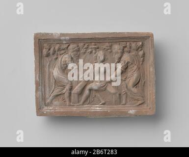 Haardsteen a rencontré voorstelling van de badende Suzanna, die wordt benaderd porte de twee ouderlingen Haardsteen a rencontré voorstelling van de badende Suzanna, die wordt benaderd porte de twee ouderlingen. Op de achtergrond een fontein en enkele nomen. Fabricant : vervaardiger: AnoniemPlaats fabrication: Nederland Dating: CA. 1875 - env. 1900 kenmerken physique: Aardewerk matériel: Aardewerk Techniek: Bakken / stempelen Dimensions: H 10 cm. × b 14,5 cm. × d 1,2 cm. Banque D'Images