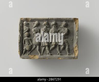 Haardsteen met voorstelling van de beide ouderlingen it de geschiedenis van Suzanna, die ter steniging worden weggeleid Haardsteen met voorstelling van de beide ouderlingen it de geschiedenis van Suzanna, die ter stening worden weggeleid. Liens draagt een jongen een mand met stenen aan. Fabricant : vervaardiger: AnoniemPlaats fabrication: Antwerpen Dating: CA. 1525 - env. 1575 kenmerken physique: Aardewerk matériel: Aardewerk Dimensions: H 9 cm. × b 15 cm. × d 6 cm. Objet : l'histoire de Susanna et des aînés (dans laquelle la jeunesse Daniel intervient au nom de Susanna) (Daniel 13) Banque D'Images