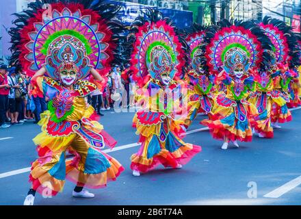 Participants au festival Masskara à Bacolod Philippines Banque D'Images