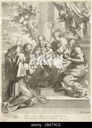 Heilige Martina aan de voeten van Maria Sainte Martina agenouillement offre un livre à Marie avec l'enfant du Christ sur ses genoux. Outre Marie et trois autres personnes sur ses deux putti. Parmi les légendes du spectacle à Latijn. Fabricant : printmaker Gerard Edelincknaar design: Pietro da Cortonauitgever inconnu (propriété listée) fournisseur de privilège: Louis XIV (roi de France) (bâtiment listed) Lieu de fabrication: Printmaker Paris à la conception d'éditeur inconnu: Fournisseur inconnu de privilège: France Date: 1666 - 1707 Caractéristiques physiques: Matériel automobile: Papier technique: Engrara (processus d'impression) Dimensions: feuille Banque D'Images