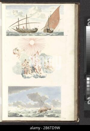 Hercules wordt gezoogd porte Juno Juno zit op de wolken en geeft de kleine Hercules de borst. Porte van haar melk te burink wordt Hercules onsterfelijk. Liens houdt een figuur de pauw, het attributbuut van Juno, in de handen. Een puto komt aanvliegen met een lauwerkrans. Déze prent maakt deel uit van een album. Fabricant : protmaker: Anoniemsuperecie: Johan TeylerPlaats fabrication: Nederland Dating: 1688 - 1698 kenmerken physique: Gravure à la poupée in zwart, Blauw, bruin, oranje, rood en geel, met de main gekleurd matériel: Papier Techniek: Graveren (druké / pouleure) Banque D'Images