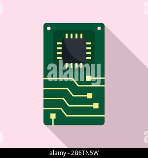 Icône carte mère du téléphone. Illustration plate de l'icône vectorielle de la carte mère du téléphone pour la conception Web Illustration de Vecteur