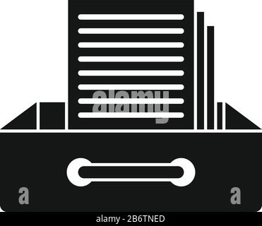 Icône demander un dossier d'archivage. Illustration simple de l'icône de vecteur de dossier d'archive de demande pour la conception Web isolée sur fond blanc Illustration de Vecteur