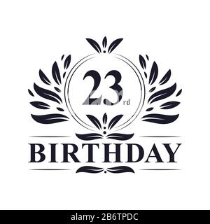 23 Ans Logo Anniversaire Luxe 23 Anniversaire Design Celebration Image Vectorielle Stock Alamy