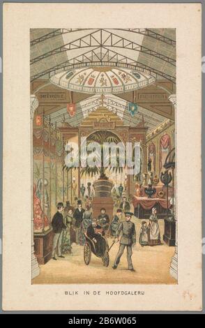 Hoofdgalerij op de Wereldtententoonstelling à Amsterdam, 1883 Blik in de Hoofdgalerij (objet titel op) Herinnering aan Amsterdam en 1883 (objet servietitel op) Gezicht in de hoofdgalerij van de Wereldtentoonstelling op Museumplein Amsterdam. Onderdeel van een groep van zestien plateau en een plattegmond van de Wereldtentoonstelling à Amsterdam van 1 mei tot 1 oktober 1883. Uitlaghe van het Nieuws van den Dag. Fabricant : protmaker: Anoniemdrukker: Emrik & Bingeruitgever: Het Nieuws van den DagPlaats fabrication: Prentmaker: Nederlanddrukker: Nederlanduitgever: Amsterdam Dating: 1883 P Banque D'Images