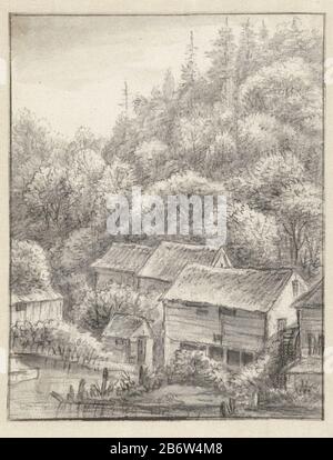 Huizen tegen een beboste helling Maisons contre une colline boisée type de bien: Dessin Numéro d'objet: RP-T 00-300 Fabricant : artiste: Antonie Waterloo Date: 1619 - 1690 Caractéristiques physiques: Brosse en gris, noir craie matériau: Papier craie technique: Dimensions du pinceau: H 187 mm b × 144 mm Objet: des paysages et des scènes de la ville à basse colline avec des structures humaines Banque D'Images