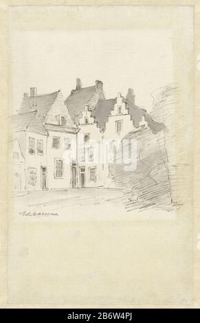 Huizen Houses Type d'objet: Dessin Numéro d'objet: RP-T-1922-50 Fabricant : dessinateur: Eduard Kars Date: 1870 - 1941 Caractéristiques physiques: Stylo ou brosse en gris-brun: Technique d'encre papier: Dimensions stylo / pinceau: H 199 mm × W 124 mm Banque D'Images