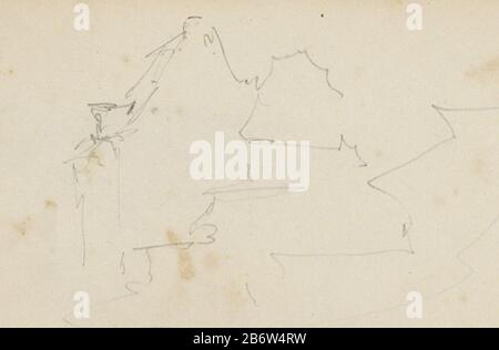 Huizen Houses Property Type: Sketchbook sheet référence: RP-T-1997-8-3 (R) Description: Blade 3 recto d'un croquis avec 57 bladen. Fabricant : Rapporteur pour avis: Willem Koekkoek Date: 1849 - 1895 Caractéristiques physiques: Crayon matière: Crayon de papier Sujet: La maison habituelle ou maison de rangée ou Banque D'Images