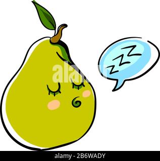 Guava dormir, illustration, vecteur sur fond blanc. Illustration de Vecteur
