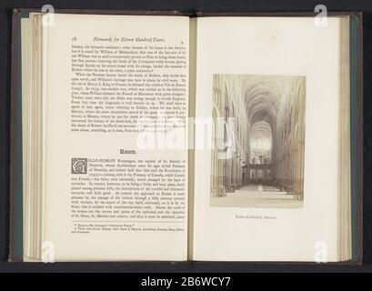 Intereur van de Kathedraal van Rouen Cathédrale de Rouen, intérieur (objet op) intérieur de la cathédrale de Rouen Cathédrale de Rouen, intérieur (objet titre) Type de bien: Page photo Numéro d'article: RP-F 2001-7-354-11 Fabricant : photographe Joseph Cundallaats fabrication: Notre-Dame Date: CA . 1855 - ou 1865 matériau: Technique du papier: Albumen dimensions de l'impression: Photo: H 114 mm × W 80 mmTroelichtingFoto recto page 18. Objet: Intérieur des parties de l'église intérieur: Allée Banque D'Images