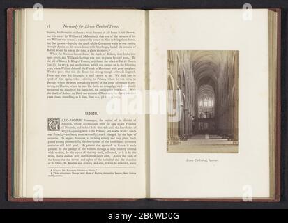 Intereur van de Kathedraal van Rouen Cathédrale de Rouen, intérieur (objet op) intérieur de la cathédrale de Rouen Cathédrale de Rouen, intérieur (objet titre) Type de bien: Page photo Numéro d'article: RP-F 2001-7-355-11 Fabricant : photographe Joseph Cundallaats fabrication: Notre-Dame Date: CA . 1855 - ou 1865 matériau: Technique du papier: Albumen dimensions de l'impression: Photo: H 114 mm × W 80 mmTroelichtingFoto recto page 18. Objet: Intérieur des parties de l'église intérieur: Allée Banque D'Images