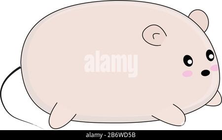 Grosse souris, illustration, vecteur sur fond blanc. Illustration de Vecteur