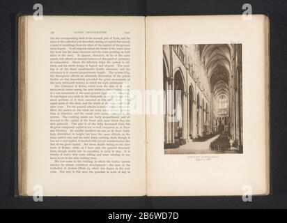 La cathédrale Intereur van de notre-Dame van Amiens Amiens A Débuté en 1220 (objet op de titre) intérieur de la cathédrale notre-Dame d'Amiens. Commencé en 1220 (titre objet) Type de bien: Photo-mécanique imprimer page Numéro d'article: RP-F 2001-7-189-2 Inscriptions / marques: Numéro, recto, imprimé: 'Plaque II.naam, verso, estampillé:' National Art Library Manufacture Créateur: Anonyme date: CA. 1880 - ou pour 1890 matériau: Technique du papier: Dimensions de la photogravure: Imprimer: H 141 mm × W 102 mmà l'avant de la page 138. Objet: Intérieur de l'église où: Notre Dame Amiens Banque D'Images