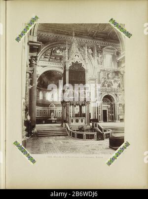 Intereur van de Sint-Jan van Lateranen à Rome a rencontré baldakijn en (liens) de apsis Abside di S Giovanni in Laterano Roma (objet op titel) partie de l'album avec lequel examiner les enregistrements: Conditions dans les villes italiennes et kunstwerken. Fabricant : Photographe: Fabrication anonyme de lieux: St. John Lateranen Dating: CA. 1860 - ca. 1900 Caractéristiques physiques: Albumen imprimer: Papier technique: Albumen imprimer dimensions: Photo: H 255 mm × W 194 mm Sujet: Couvert, baldachinparts ou intérieur de l'église: Abside Banque D'Images