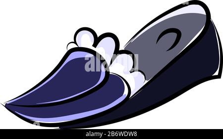 Chaussure violette, illustration, vecteur sur fond blanc. Illustration de Vecteur