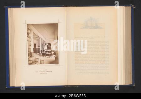 Intereur van de bibliotheek van de tempel van de vrijmetselarij te Philadelphia Library, New Masonic temple, Philadelphia (titel op object) Dutch: Identification Title(s) of the library Interior of the Temple of Freemasonry Library in Philadelphia, New Masonic temple, Philadelphia (title object) Property Type: Photo page Numéro d'article: RP-F 2001-7-925-4 Fabricant : Photographe : Frederick Gutekunst (propriété cotée) Lieu de fabrication : Philadelphie Date : vers. 1869 - ou pour 1874 matériau: Technique du papier: Albumen dimensions de l'impression: Photo: H 120 mm × W 90 mmTroelichtingFoto recto page 43. Objet Banque D'Images