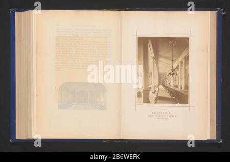 Interieur van de tempel van de vrijmetselarij te Philadelphia salle de banquet, New Masonic Temple, Philadephia (titel op object) intérieur du Temple de la franc-maçonnerie Philadelphie salle de banquet, New Masonic Temple, Philadephia (title object) Type de bien: Page photo Numéro de l'article: RP-F 2001-7-925-13 Fabricant: Frederick Gutekunst lieu de fabrication: Philadelphie Date: CA. 1869 - ou pour 1874 matériau: Technique du papier: Albumen dimensions de l'impression: Photo: H 120 mm × W 93 mmToelichtingFoto recto page 184. Objet: Religions, cultes et doctrines diverses: La franc-maçonnerie Banque D'Images