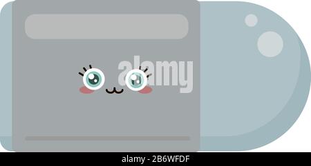 Gomme mignonne, illustration, vecteur sur fond blanc. Illustration de Vecteur