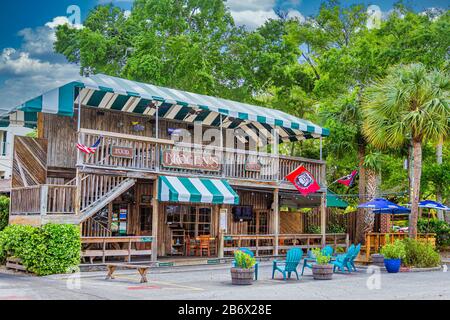 Brogens Bar Sur St Simons Banque D'Images