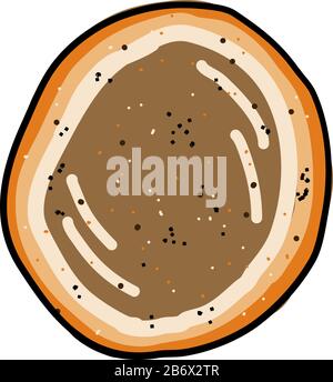 Pain mignon, illustration, vecteur sur fond blanc. Illustration de Vecteur