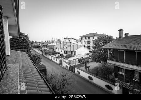 Italie, Lombardie, Casorezzo, Coronavirus, Covid 19, le village déserté Banque D'Images