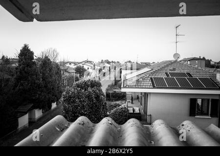 Italie, Lombardie, Casorezzo, Coronavirus, Covid 19, le village déserté Banque D'Images