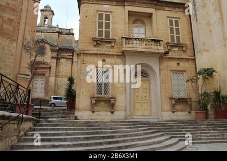 maison et st joseph oratoire à vittoriosa (malte) Banque D'Images