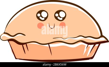 Joli gâteau, illustration, vecteur sur fond blanc. Illustration de Vecteur