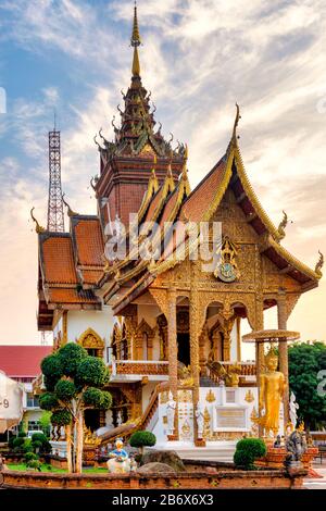 Wat Bupharam, Chiang Mai, Thaïlande Banque D'Images